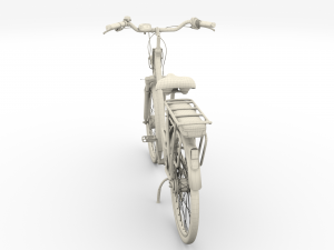 electric city bicycle black Modelo 3D