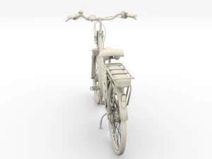 electric city bicycle black 3D Model