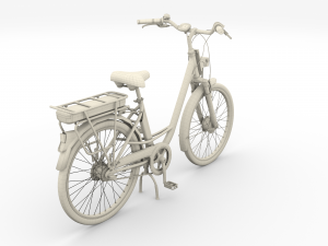 electric city bicycle black Modelo 3D