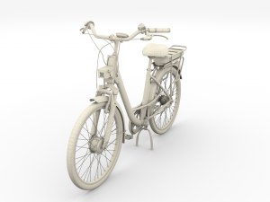 electric city bicycle black Modelo 3D