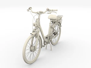 electric city bicycle black 3D Model