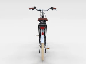 electric city bicycle black 3D Model
