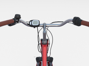electric city bicycle red Model 3D