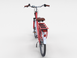 electric city bicycle red Model 3D
