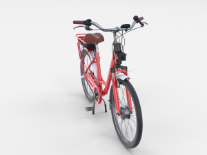 electric city bicycle red Model 3D