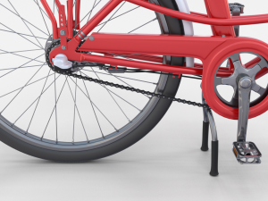 electric city bicycle red Model 3D