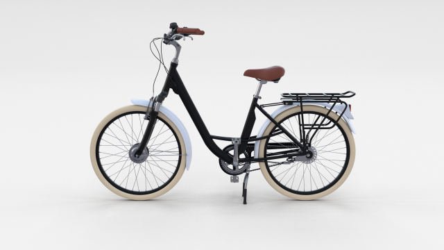 city bicycle black 3D-Modell .c4d .max .obj .3ds .fbx .stl .blend 