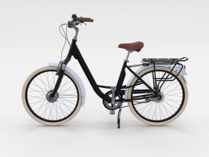 city bicycle black 3D-Modell
