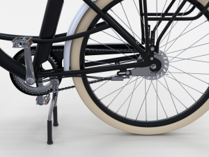 city bicycle black 3D-Modell