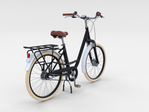 city bicycle black 3D-Modell