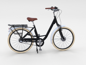 city bicycle black 3D-Modell