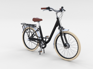 city bicycle black 3D-Modell
