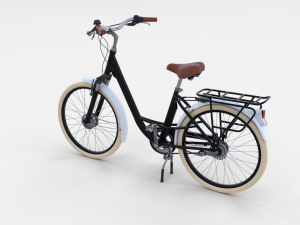 city bicycle black 3D-Modell