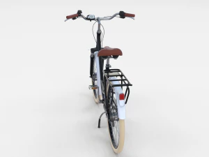 city bicycle black 3D Model
