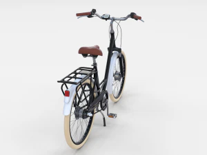 city bicycle black 3D Model