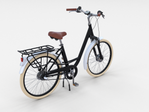 city bicycle black 3D-Modell
