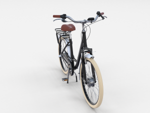 city bicycle black 3D-Modell