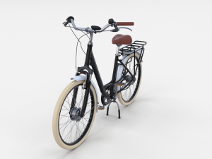 city bicycle black 3D-Modell