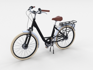 city bicycle black 3D-Modell
