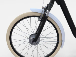 city bicycle black 3D Model