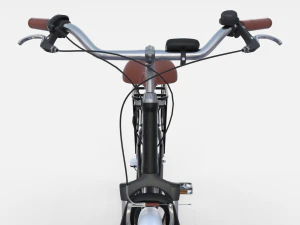 city bicycle black 3D Model