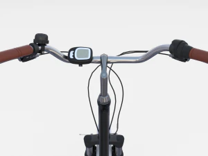 city bicycle black 3D Model