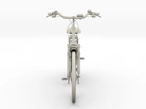 city bicycle black 3D Model