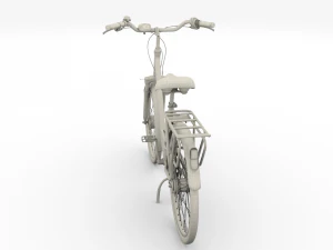 city bicycle black 3D Model