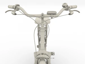 city bicycle black 3D Model