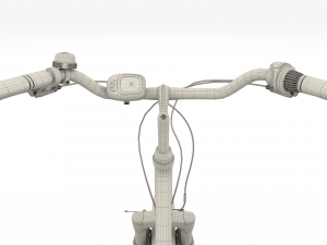 city bicycle black 3D-Modell