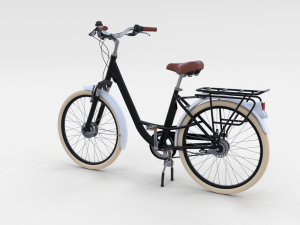 city bicycle black 3D-Modell