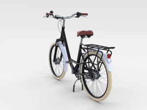 city bicycle black 3D-Modell