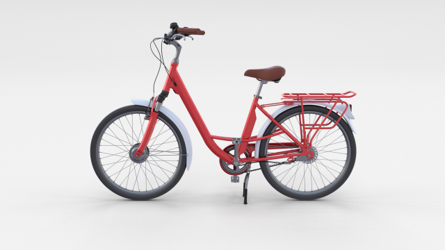 city bicycle red 3D Model .c4d .max .obj .3ds .fbx .stl .blend 