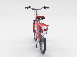 city bicycle red 3D Model