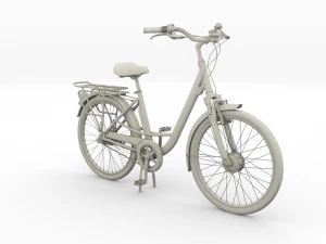city bicycle red 3D Model