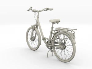 city bicycle red 3D Model