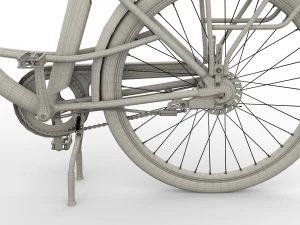 city bicycle red 3D Model