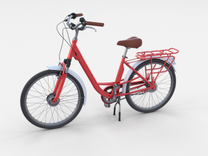 city bicycle red 3D Model