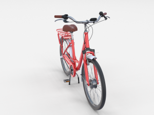 city bicycle red 3D Model