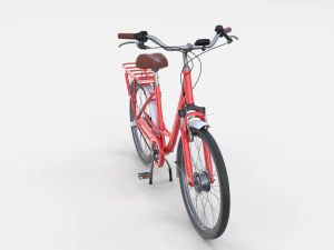 city bicycle red 3D Model