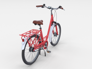 city bicycle red 3D Model