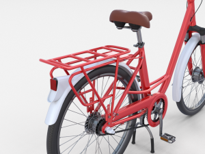 city bicycle red 3D Model
