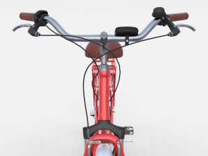 city bicycle red 3D Model