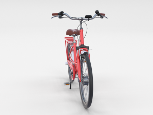 city bicycle red 3D Model