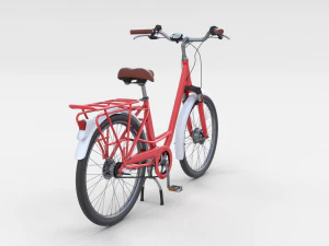 city bicycle red 3D Model