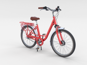 city bicycle red 3D Model