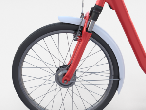 city bicycle red 3D Model