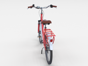 city bicycle red 3D Model