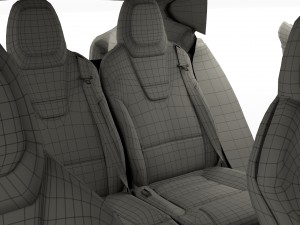 2017 tesla s-x-3 collection w chassis and interior Modelo 3D