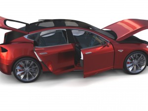 2017 tesla s-x-3 collection w chassis and interior Modelo 3D